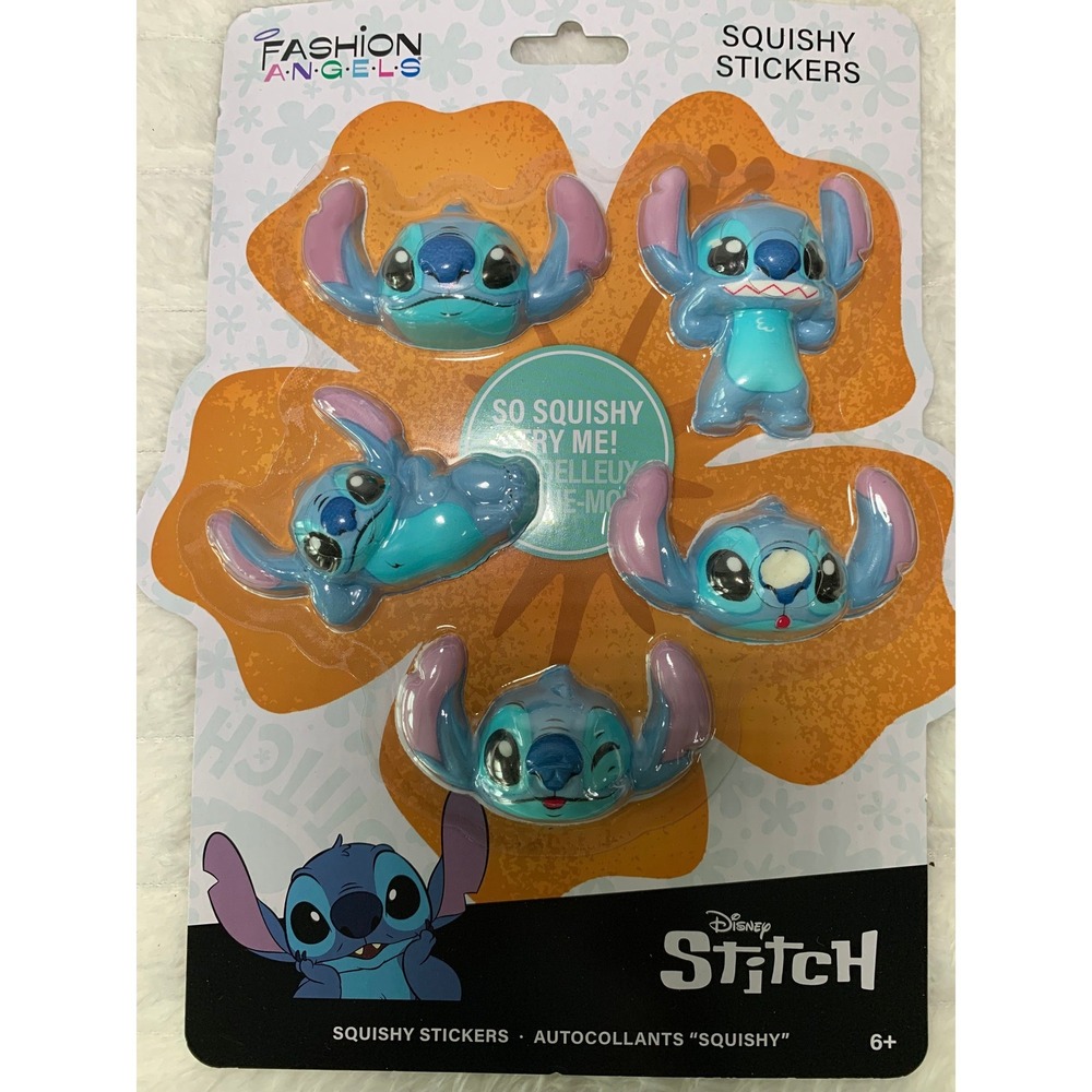 Disney Lilo and Stitch Squishy Stickers 5 Pack Fashion Angels 3D Foam Decals#876